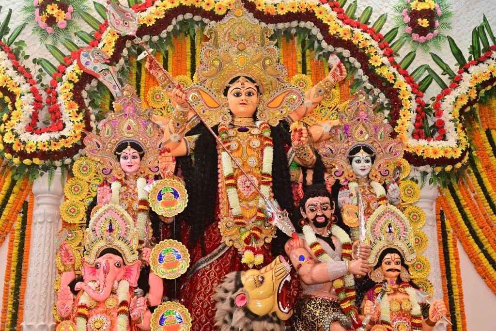 Sacred idol of Goddess Durga representing divine energy and spiritual blessings